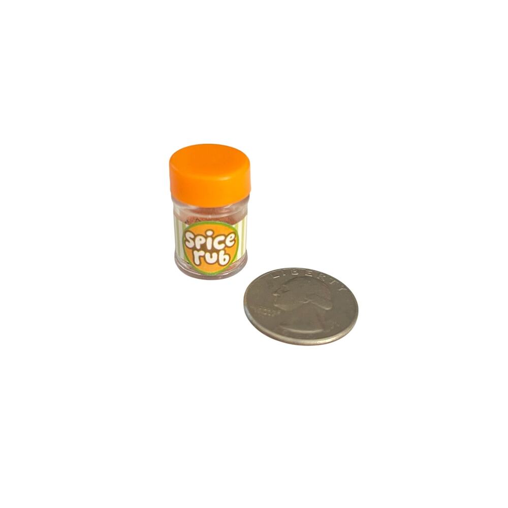 MGA Miniverse Mini Container of Spice Rub Used Orange Black